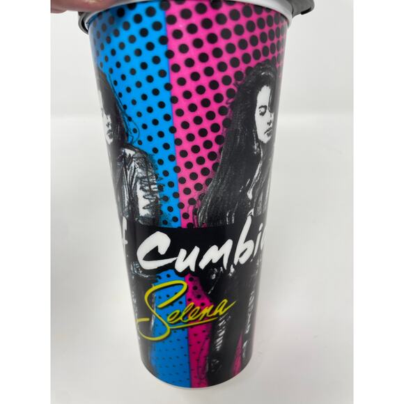 2 Selena Quintanilla Stripes Cups Celebrating 25 Years NEW Fiesta de la Flor - Picture 2 of 10